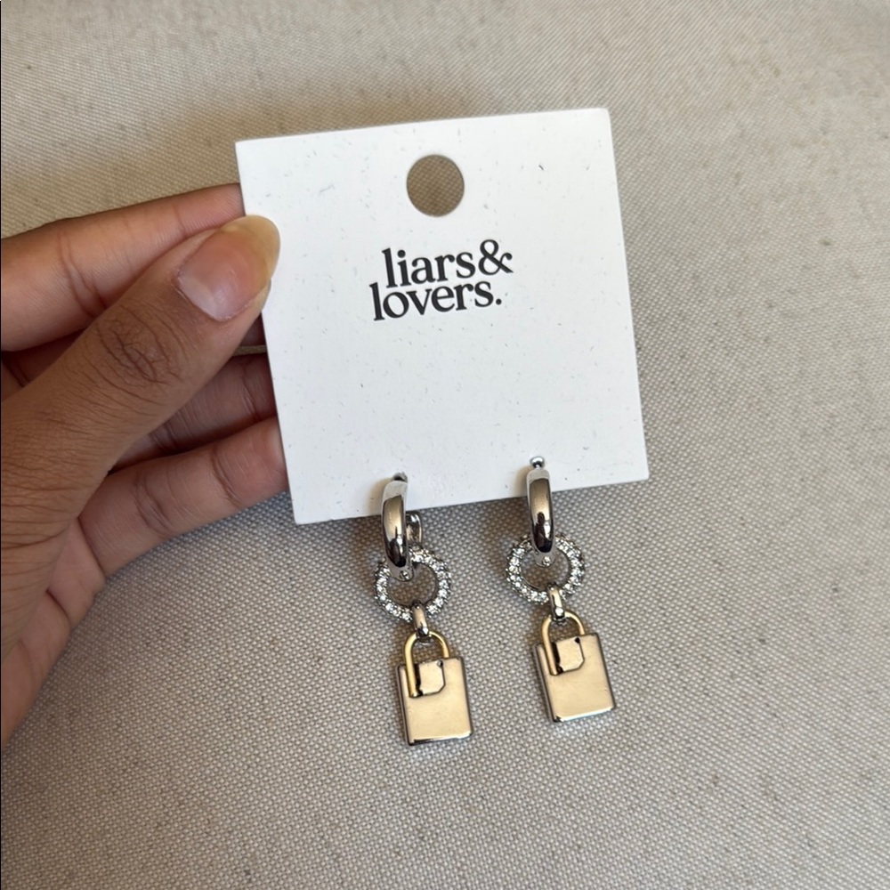 Chunky silver earrings